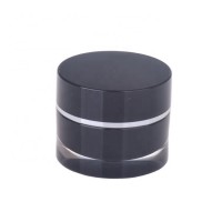 Acrylic 5g Jar Round Black Plastic UV Gel Jar Cosmetic Container