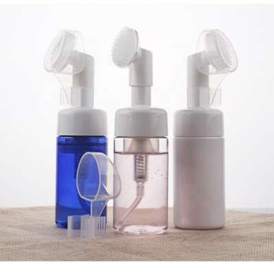 Customized supplier 100ml Silicone brush foam pump packaging cosmetics bottle