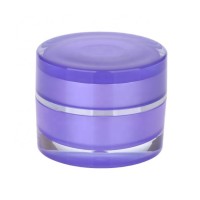 Cosmetic empty packaging purple 50g round bottle transparent acrylic cosmetic jar cream