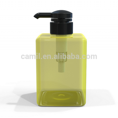 500ml square pet bottle with lotion pump dispenser