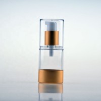 Hot sale gold silver luxury airless bottle cosmetic 20ml oval bottle