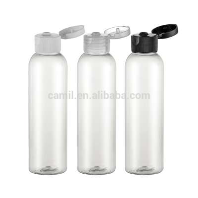 hot sale clear plastic pet cosmetic lotion bottle 100 ml with filp cap