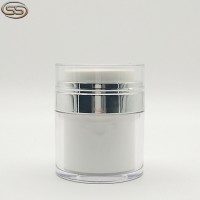 Luxury 50g Plastic Cosmetic Airless Cream Jar For Foundation